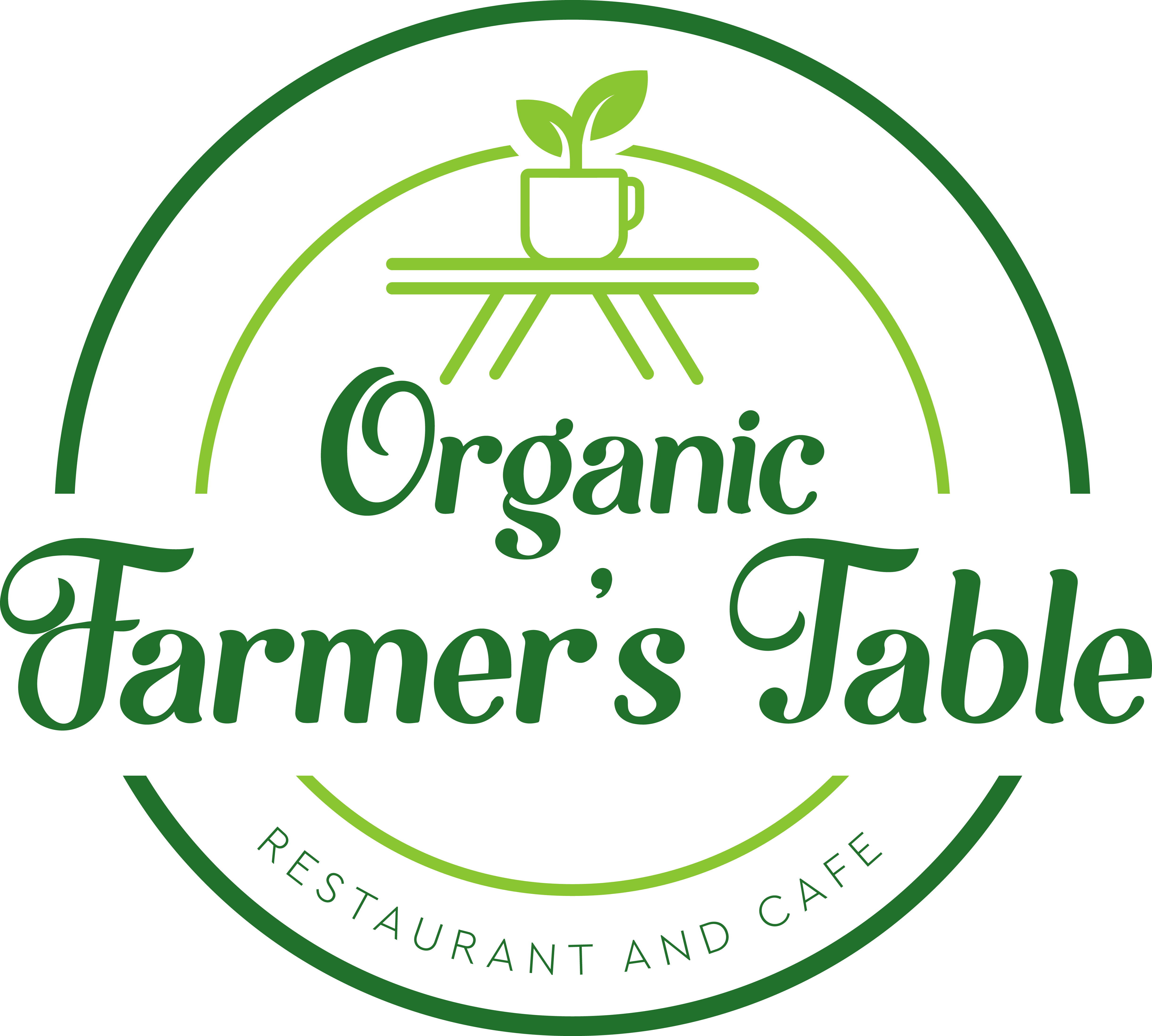 Our Menu Organic Farmers Table